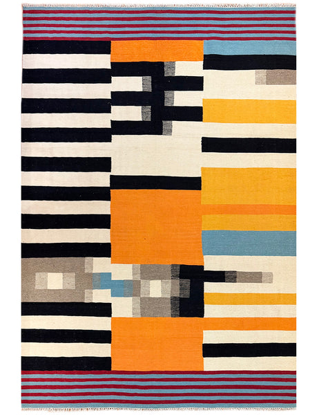 Bauhaus Rug | 296cm x 204cm | Contemporary Kilim | Emma Mellor Rugs