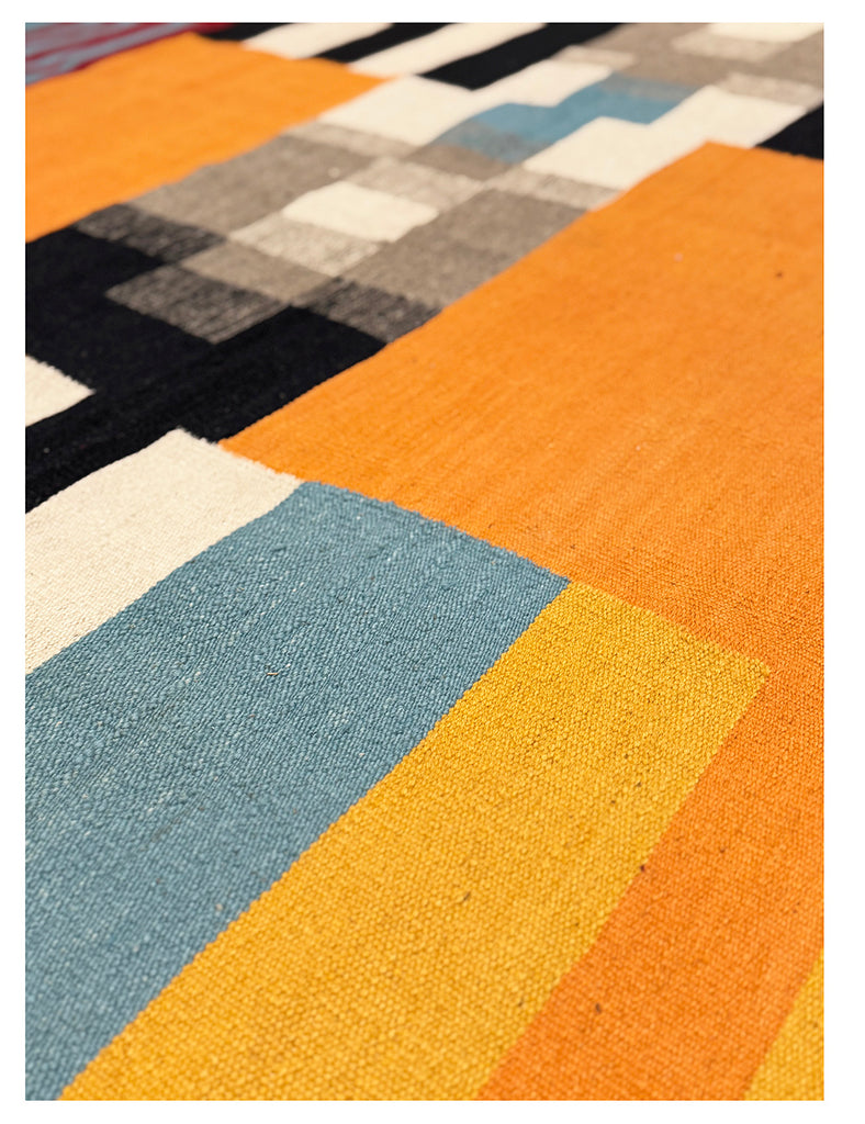 Bauhaus Rug | 296cm x 204cm | Contemporary Kilim | Emma Mellor Rugs