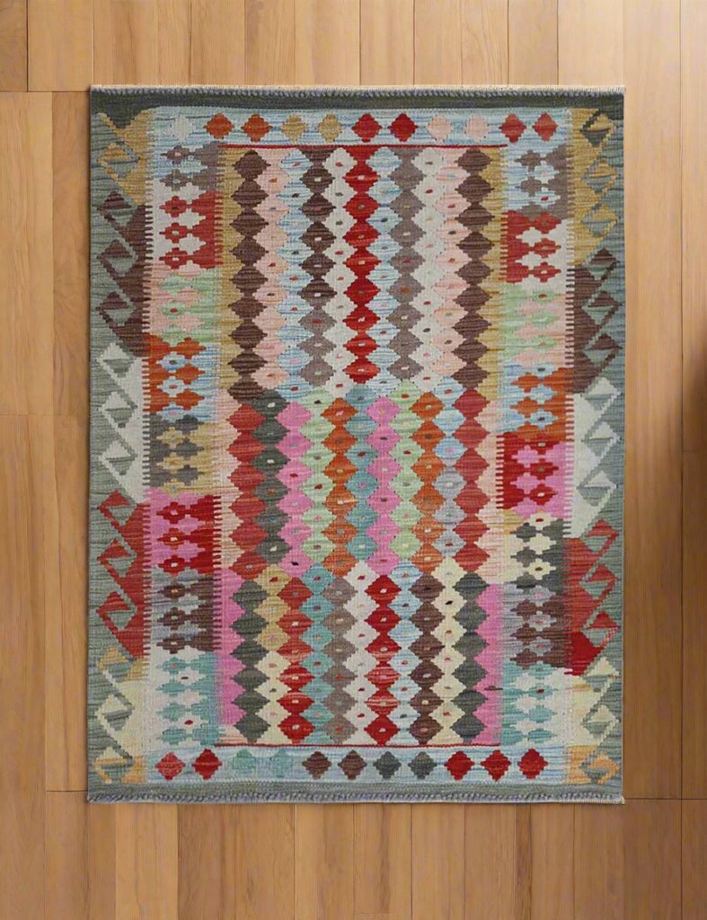 Kilim Rug | 150cm x 106cm| Chalk Kilim Rug | Emma Mellor Rugs London