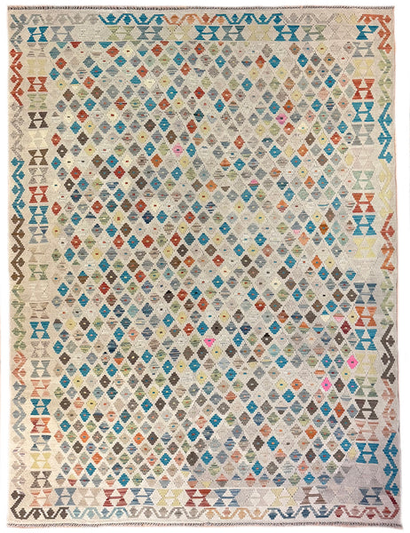 Kilim Rug | 249cm x 201cm | Chalk Kilim Rug | Emma Mellor Rugs London