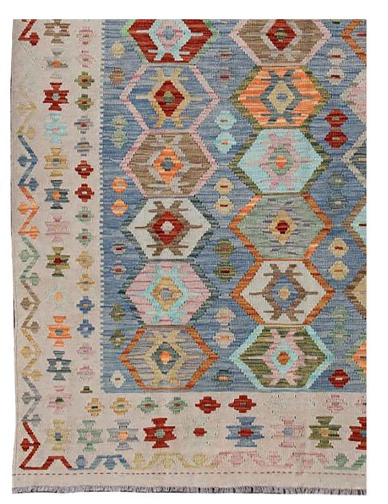 Kilim Rug |  256cm x 179cm | Chalk Kilim Rug | Emma Mellor Rugs London