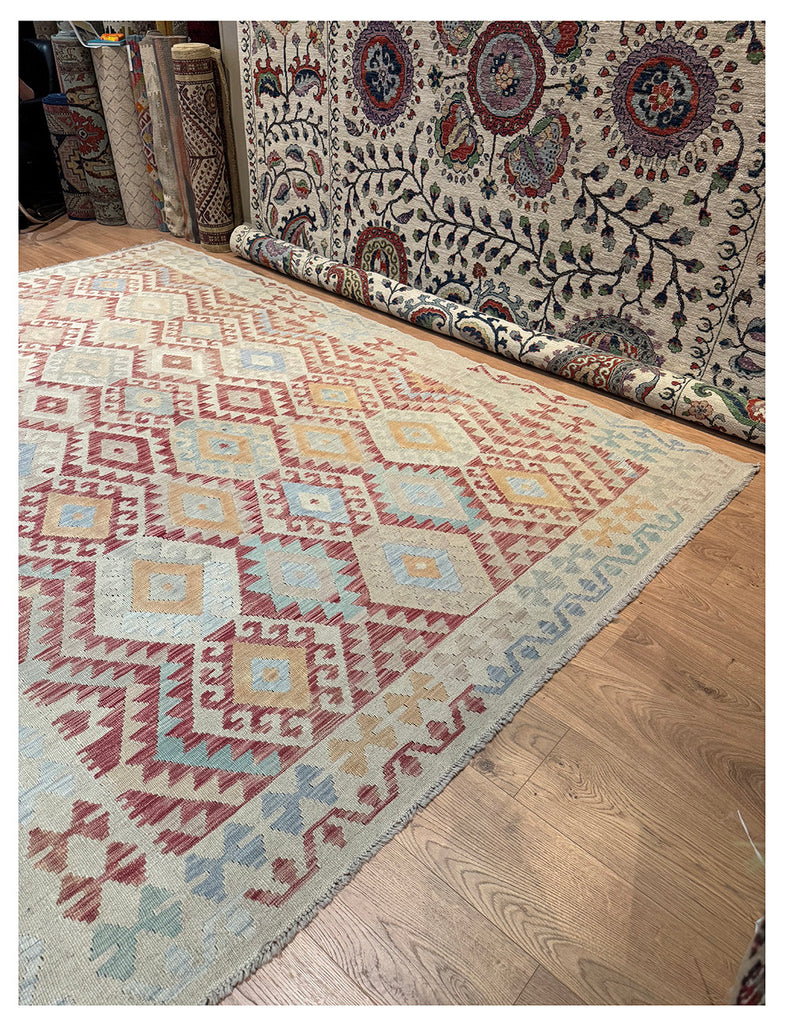 Chalk Kilim Rug | 296cm x 206cm | Kilims | Emma Mellor Handmade Rugs