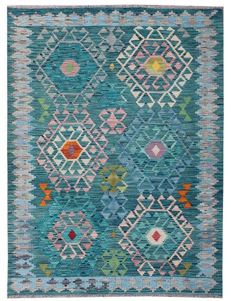 Kilim Rug | 174cm x 131cm | Chalk Kilim Rug | Emma Mellor Rugs London