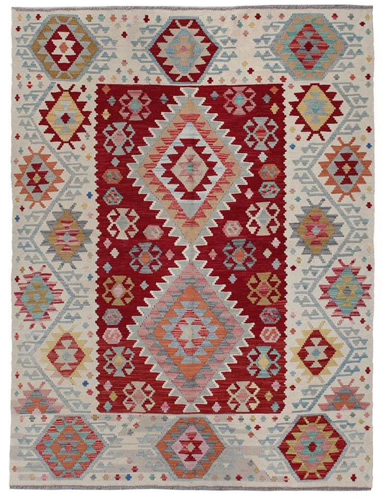 Kilim Rug | 190cm x 149cm | Chalk Kilim Rug | Emma Mellor Rugs London