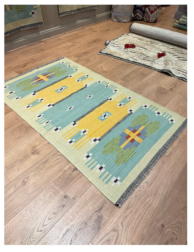 Scandinavian Rugs | Swedish Kilim Rugs | Emma Mellor Rugs | 160cm x 94cm | Swedish Kilim Rugs | Emma Mellor