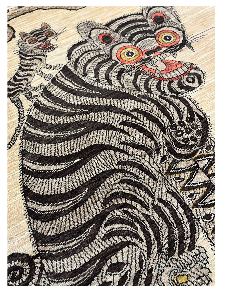 A Minhwa Tiger Rug | 188cm x 126cm | Handmade Rugs | Emma Mellor Rugs