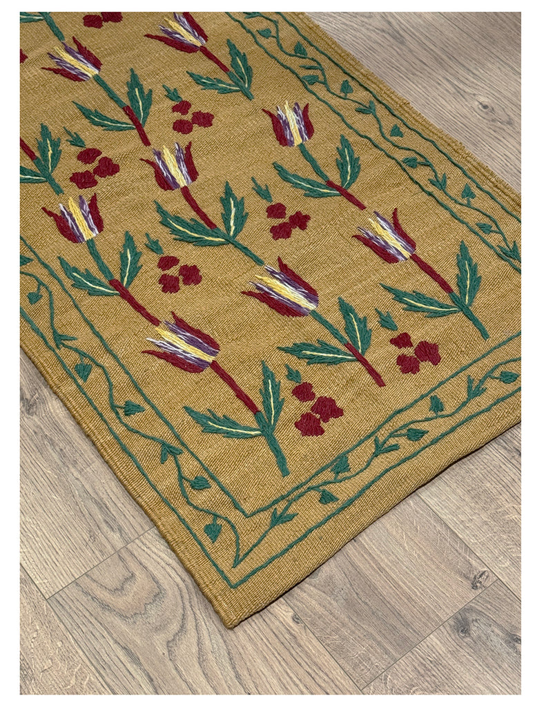 Tulip Suzani Rug | 183cm x 63cm | Suzani Rugs | Emma Mellor Rugs